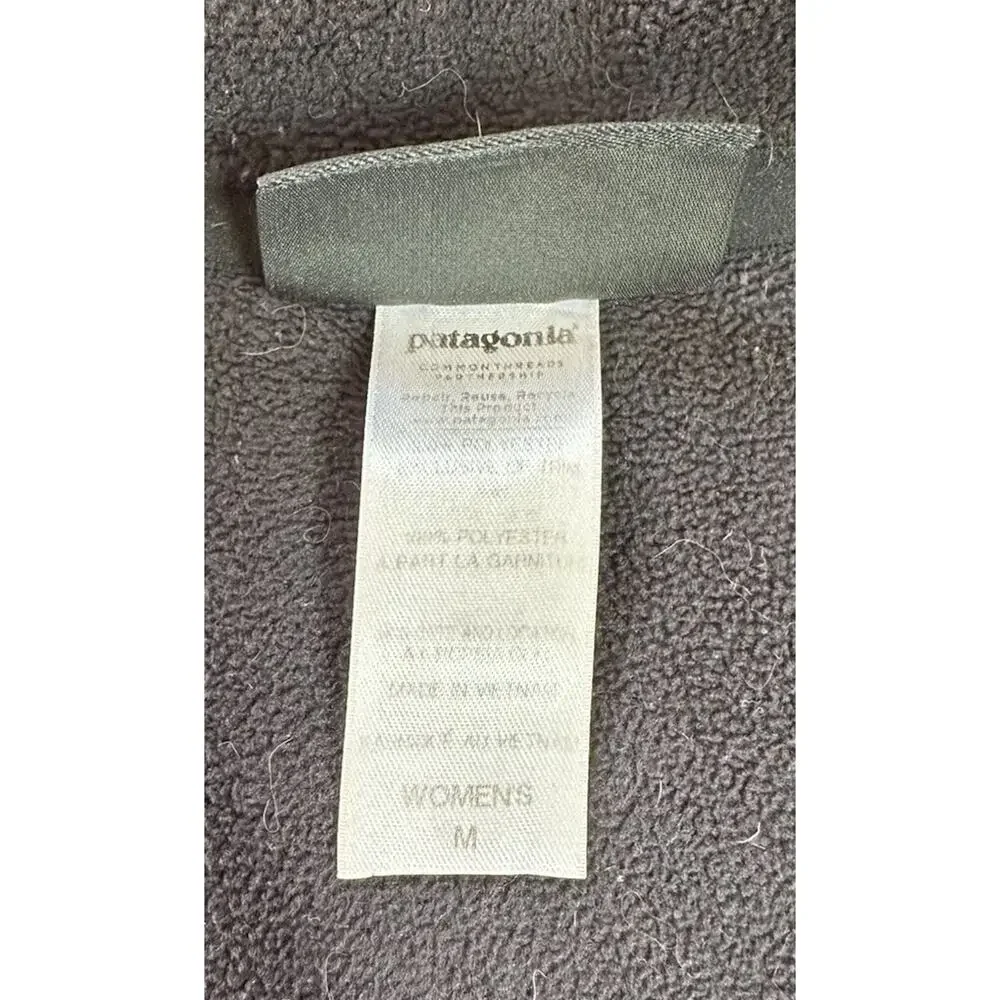 Patagonia Synchilla Fleece Jacket Size Medium Women’s Black Full Zip - Picture 4 of 7